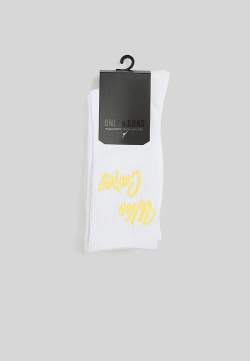 Only & Sons - Onspirson who cares 3-pack tennis sock - white 