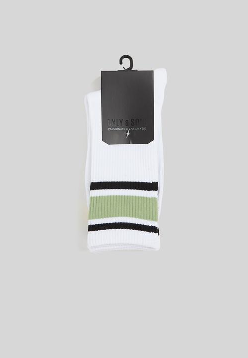 Only & Sons - Onsperson stripe 3-pack tennis sock-cus/ros/res stripes