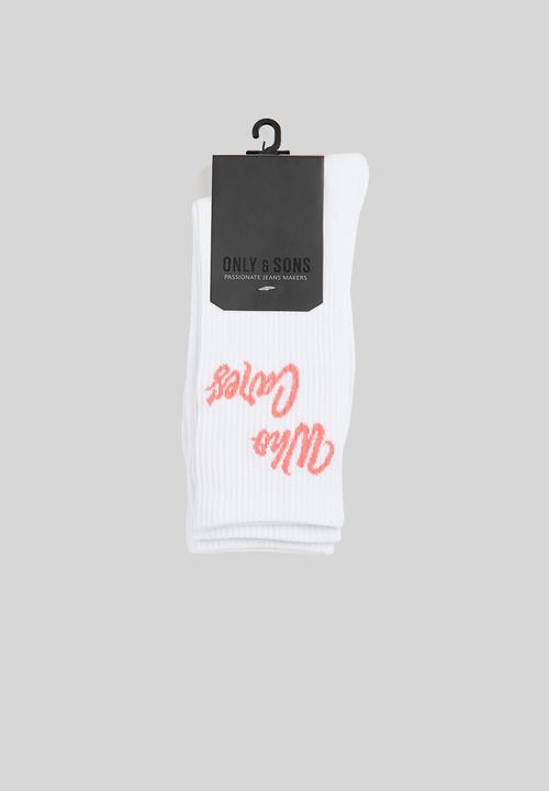 Only & Sons - Onspirson who cares 3-pack tennis sock - white 