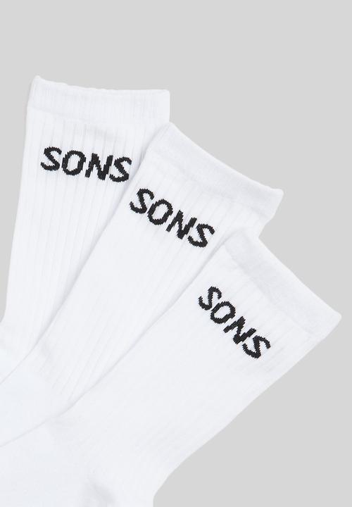 Only & Sons - Onspurson sons 3-pack tennis sock-white