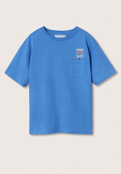 MANGO - T-shirt sign - blue