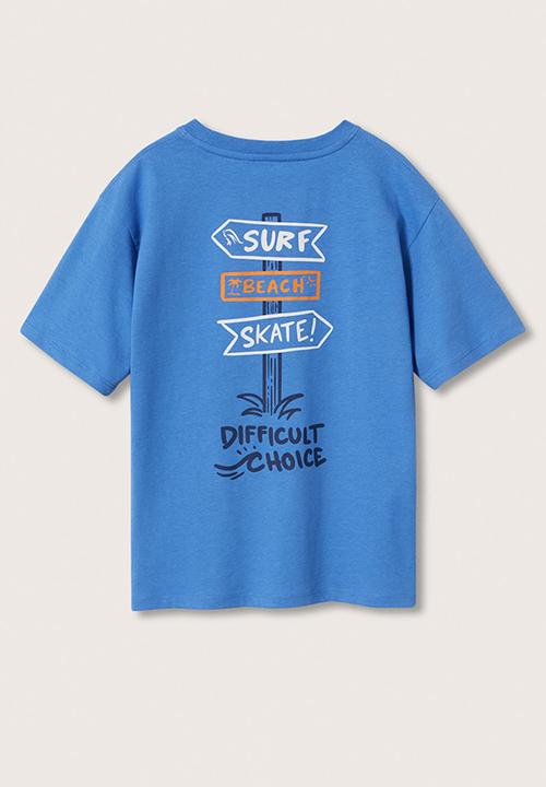 MANGO - T-shirt sign - blue
