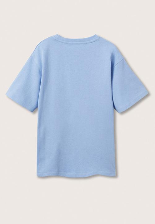 MANGO - T-shirt water - blue