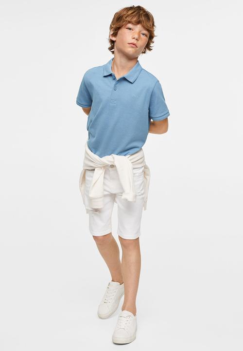 MANGO - Polo shirt javier - medium blue