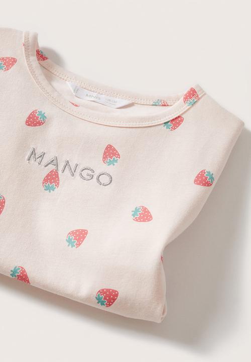 MANGO - Berries short sleeve tee - pink