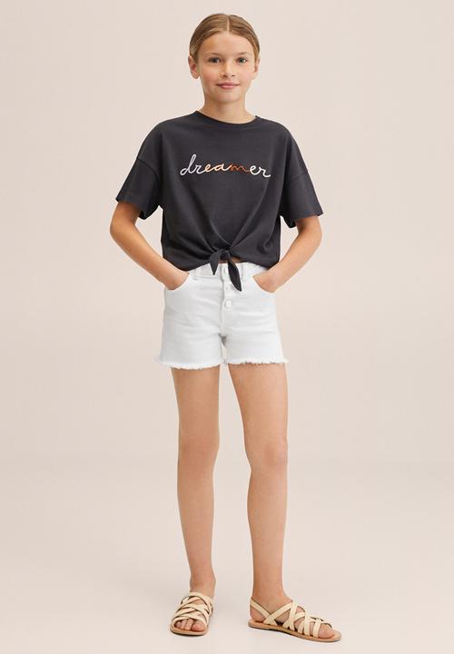 MANGO - T-shirt dreamer - charcoal