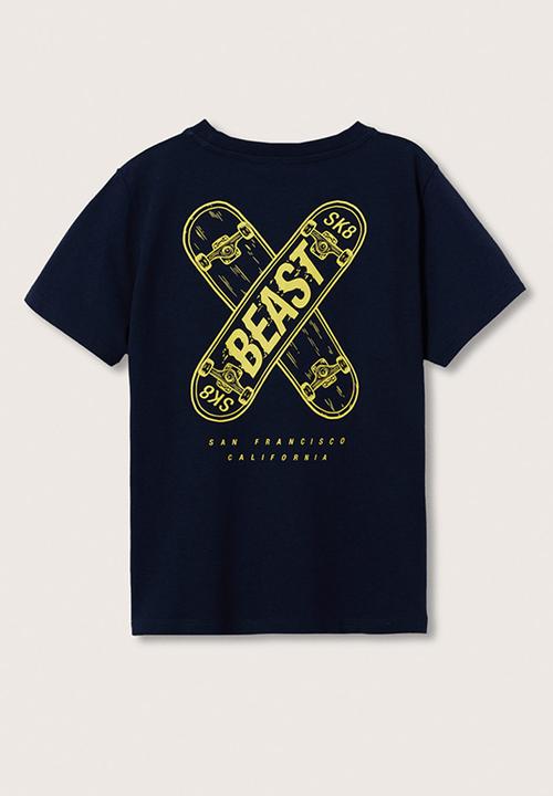 MANGO - T-shirt mundaka - navy