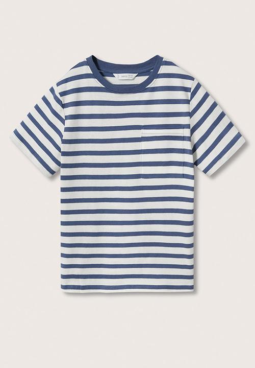 MANGO - T-shirt bande2 - blue