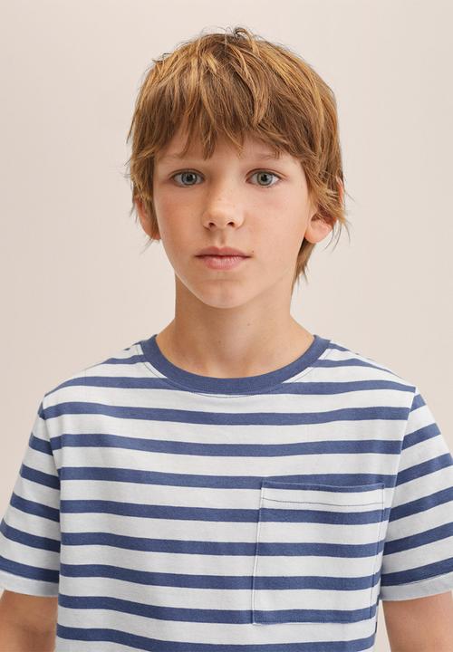 MANGO - T-shirt bande2 - blue