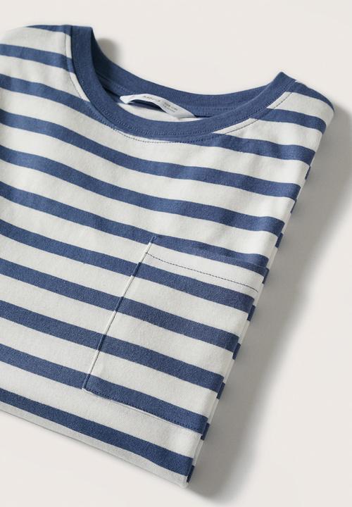 MANGO - T-shirt bande2 - blue