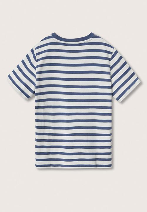 MANGO - T-shirt bande2 - blue