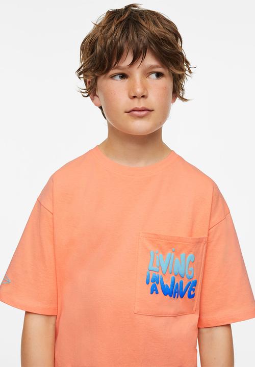 MANGO - T-shirt bali - light orange