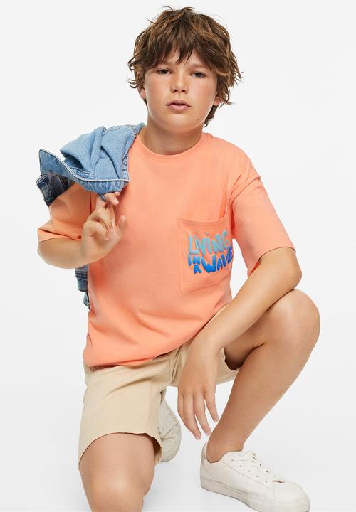 MANGO - T-shirt bali - light orange