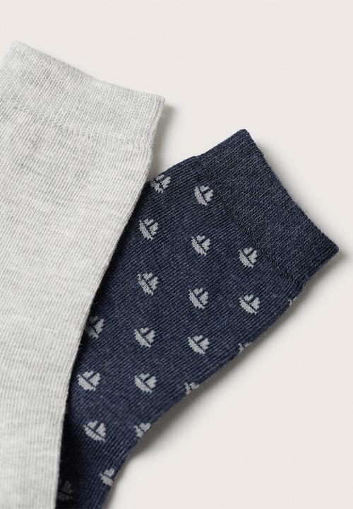 MANGO - Socks boats - navy & grey