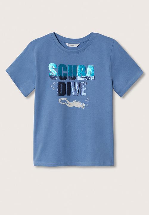 MANGO - T-shirt lente - blue