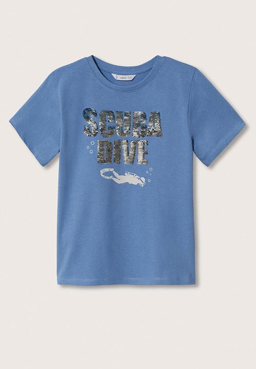 MANGO - T-shirt lente - blue