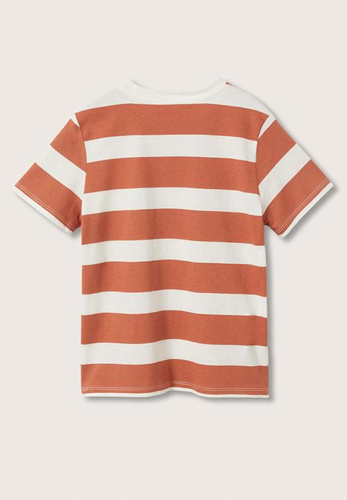 MANGO - T-shirt neps - medium orange