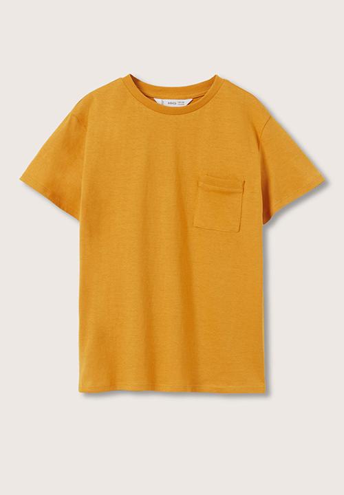 MANGO - T-shirt basic2 - yellow
