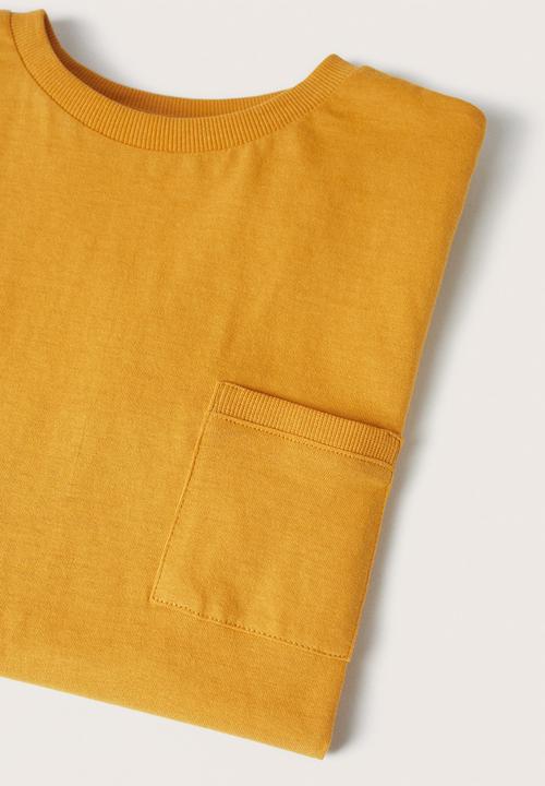 MANGO - T-shirt basic2 - yellow