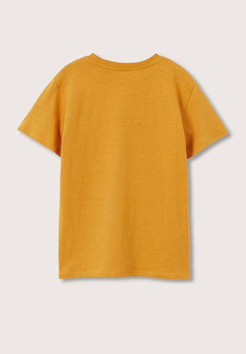 MANGO - T-shirt basic2 - yellow