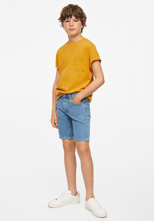 MANGO - T-shirt basic2 - yellow
