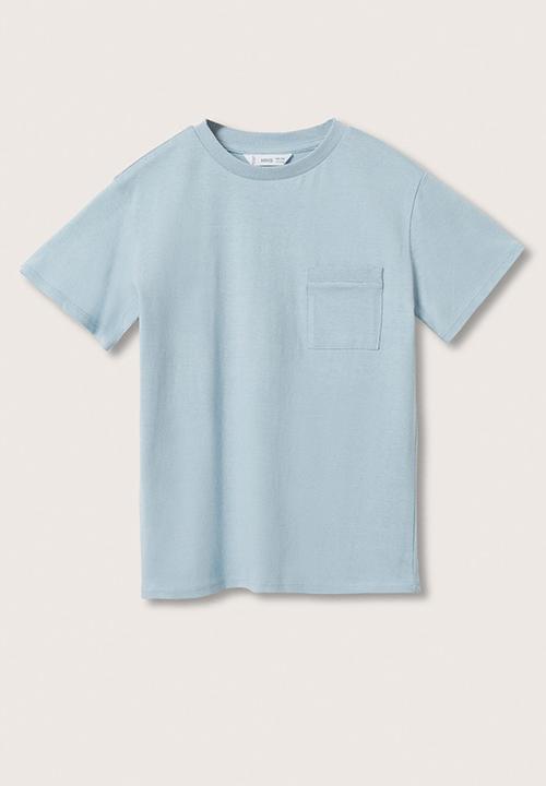MANGO - T-shirt basic2 - light blue