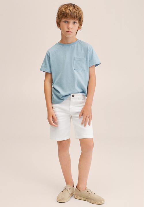 MANGO - T-shirt basic2 - light blue