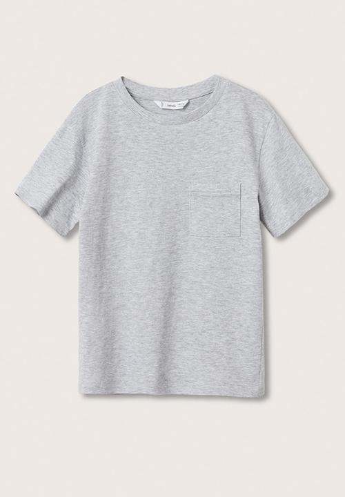 MANGO - T-shirt basic2 - grey mel