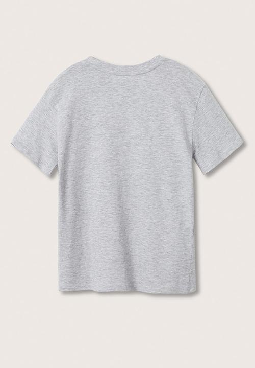 MANGO - T-shirt basic2 - grey mel