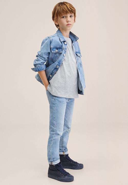 MANGO - T-shirt basic2 - grey mel