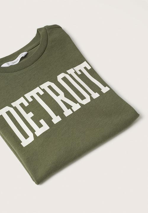 MANGO - T-shirt boston - khaki