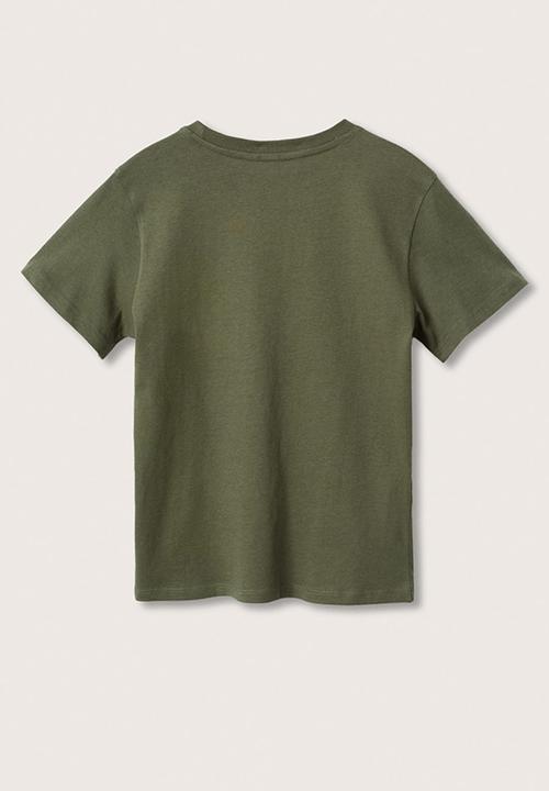MANGO - T-shirt boston - khaki