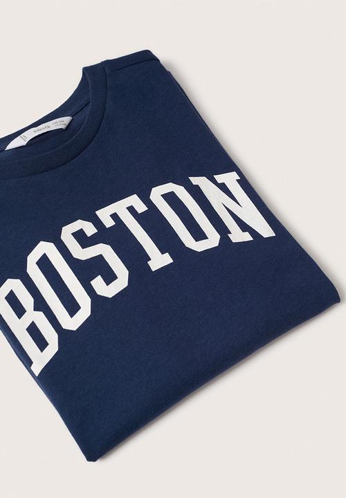 MANGO - T-shirt boston - navy