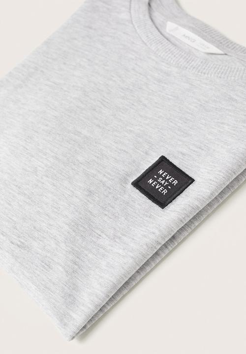 MANGO - T-shirt adam - grey mel