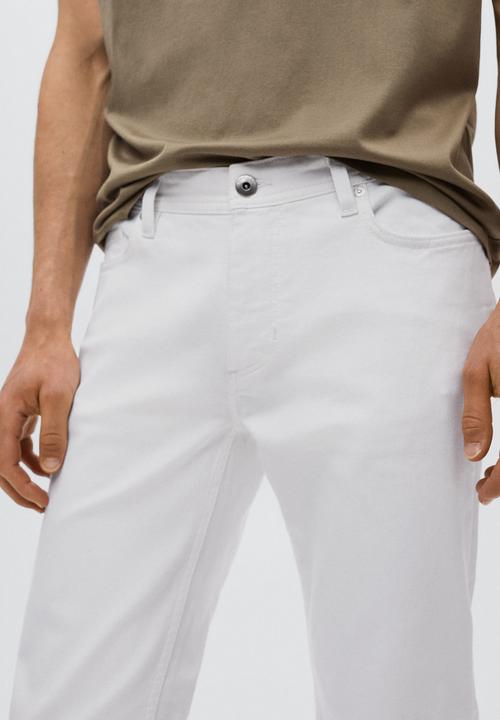 MANGO - Jan slim fit  jeans - white