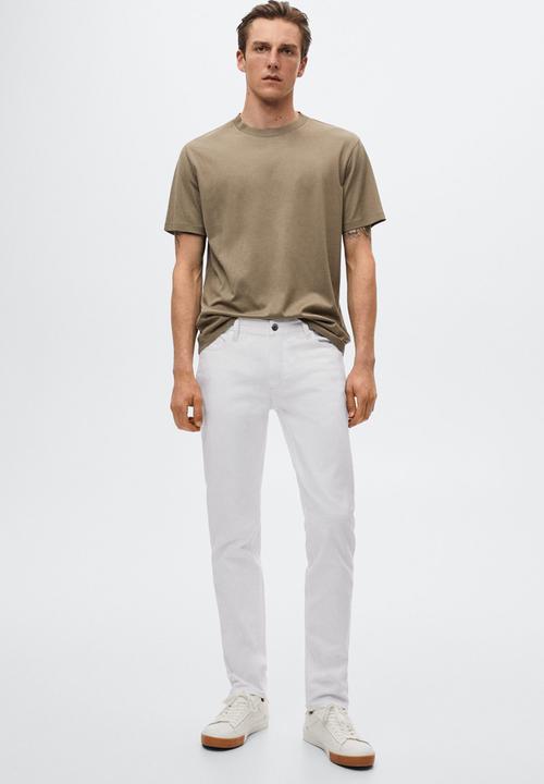 MANGO - Jan slim fit  jeans - white