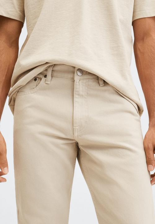 MANGO - Bob straight leg jeans - beige