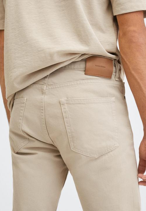 MANGO - Bob straight leg jeans - beige