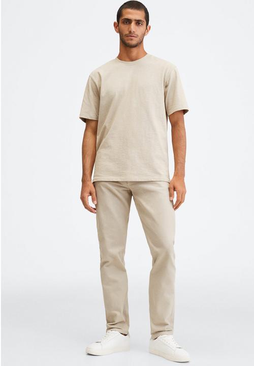 MANGO - Bob straight leg jeans - beige