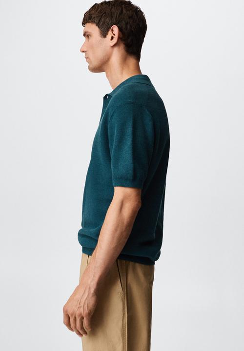 MANGO - Goya textured golfer - blue