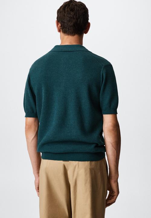 MANGO - Goya textured golfer - blue