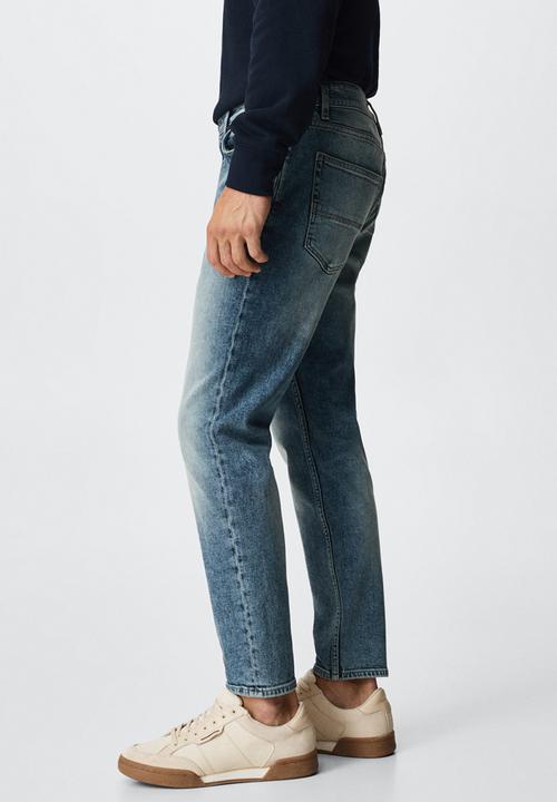 MANGO - Tom tapered fit Jeans - blue