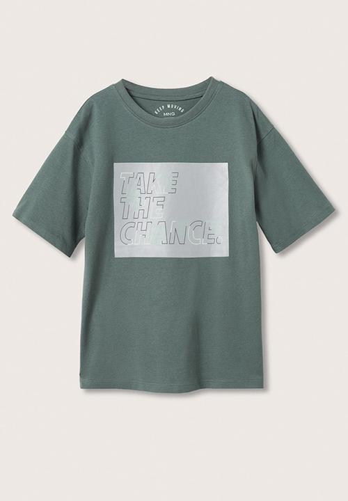 MANGO - T-shirt take - khaki