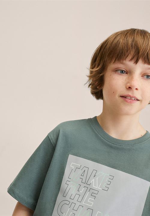 MANGO - T-shirt take - khaki