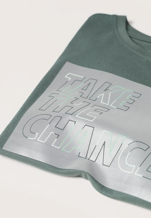 MANGO - T-shirt take - khaki