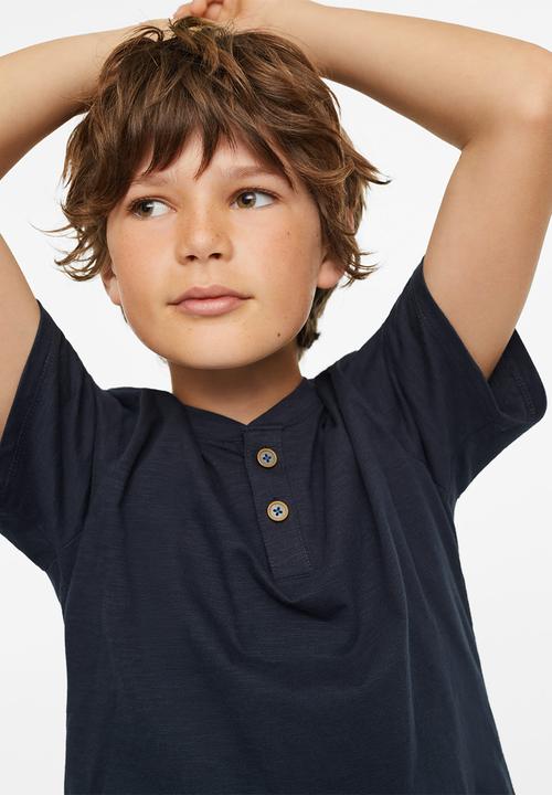 MANGO - T-shirt pani2 - navy