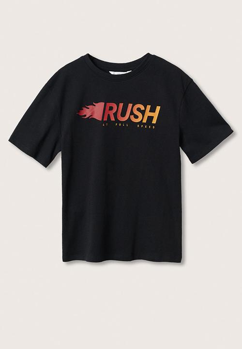 MANGO - T-shirt rush - black