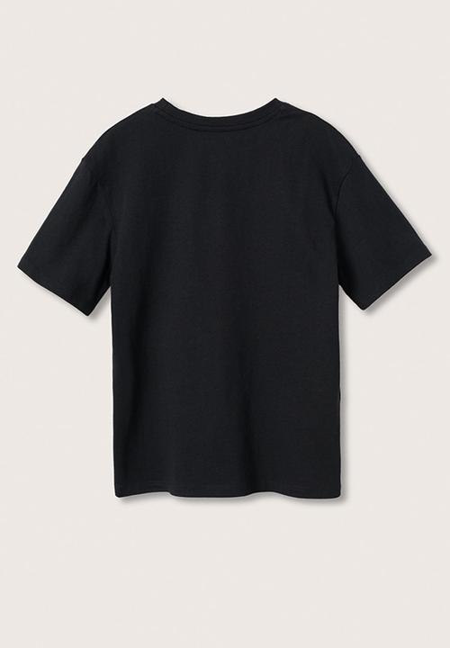MANGO - T-shirt rush - black