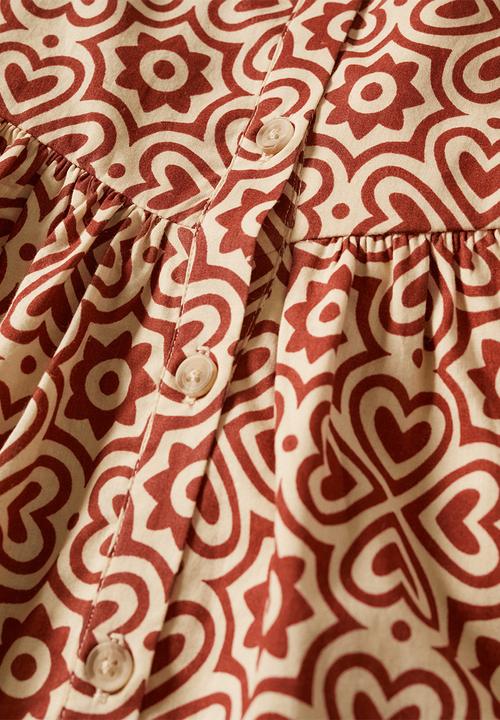 MANGO - Dress heart - medium orange