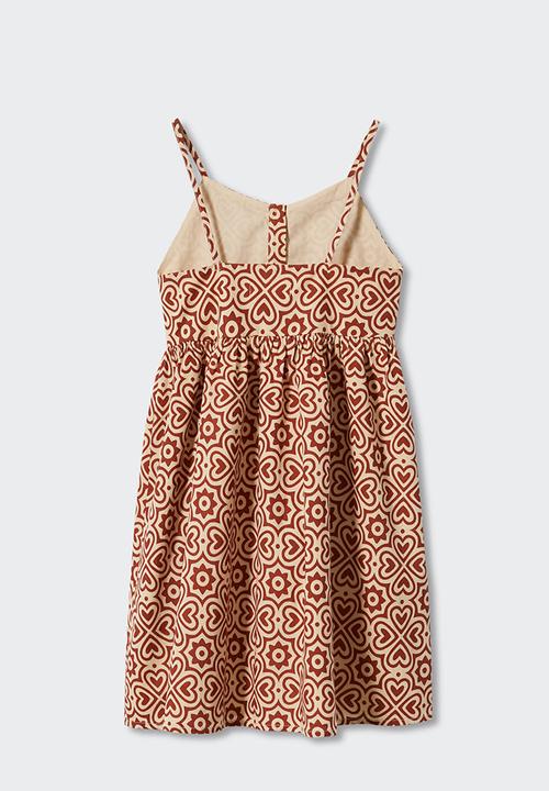 MANGO - Dress heart - medium orange